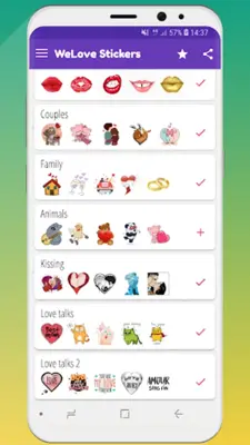 WeLove Stickers android App screenshot 2